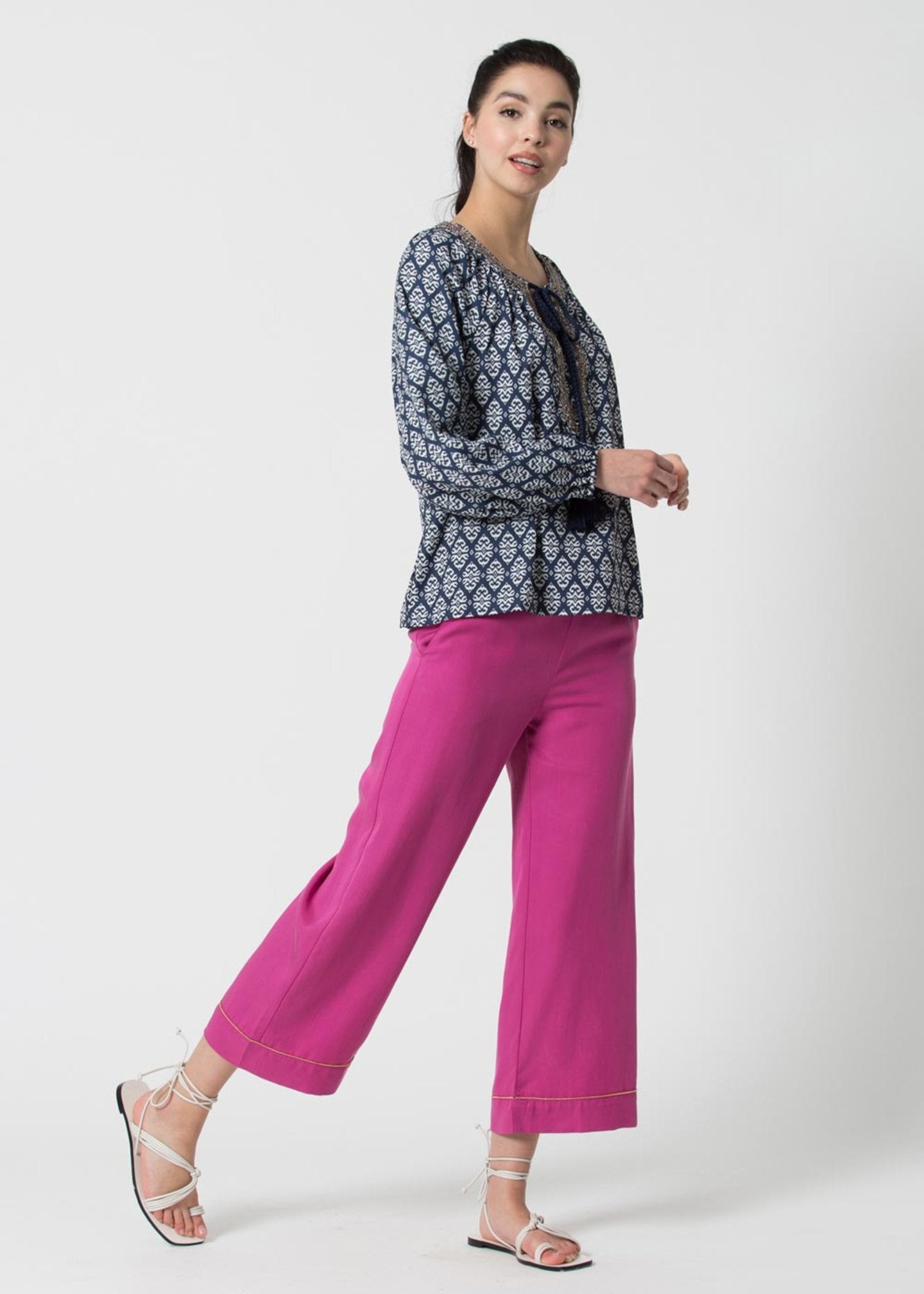 Blusa Kocca a Fantasia / Blu - Ideal Moda