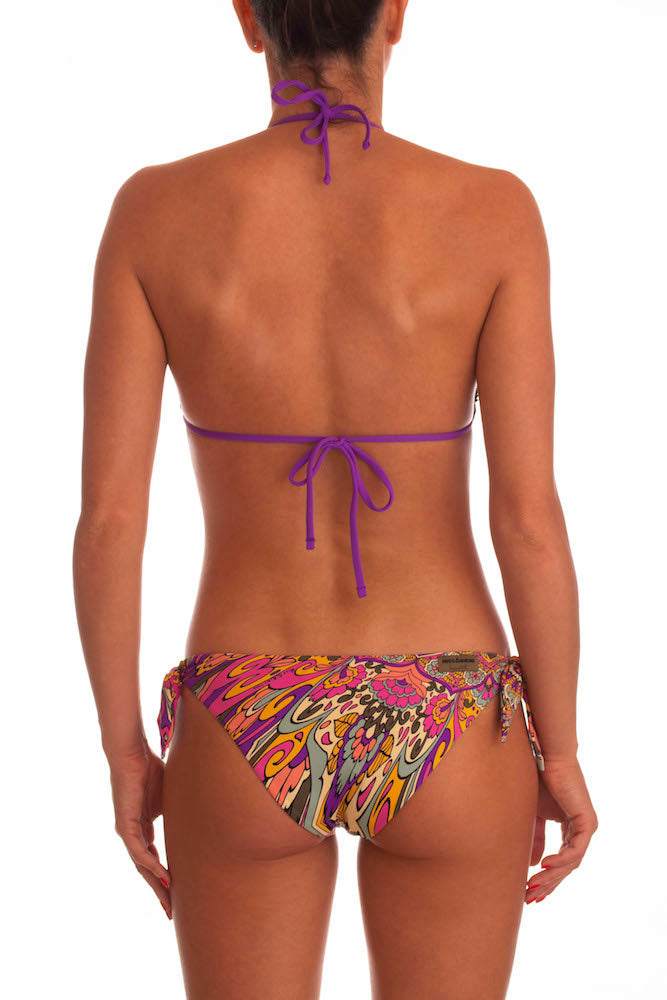 Triangolo a anelli con slip fantasia / Viola - Ideal Moda