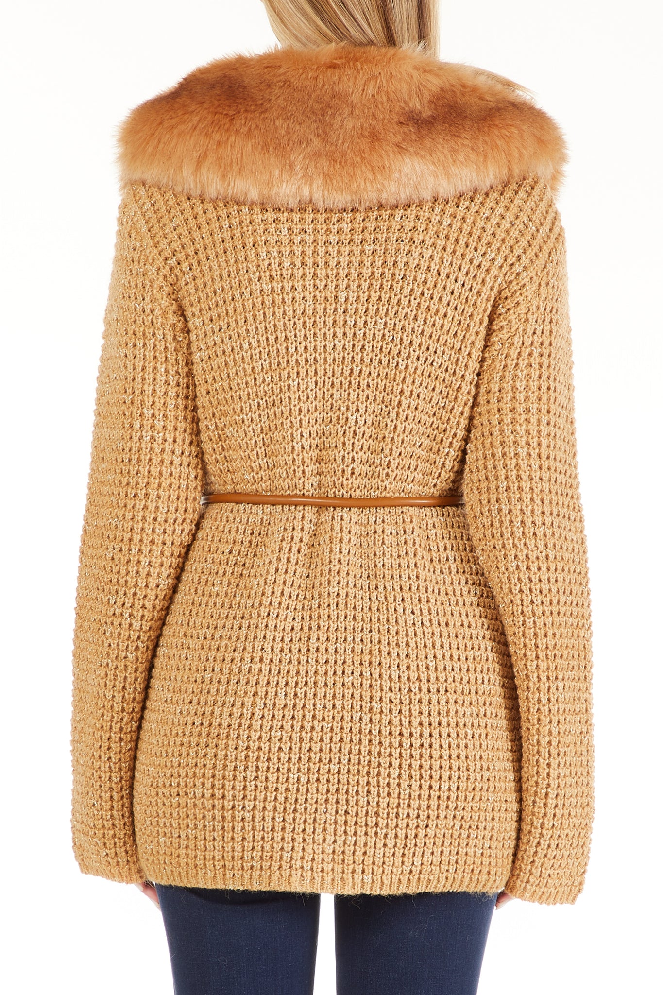 Cardigan con Cintura Liu Jo / Beige - Ideal Moda
