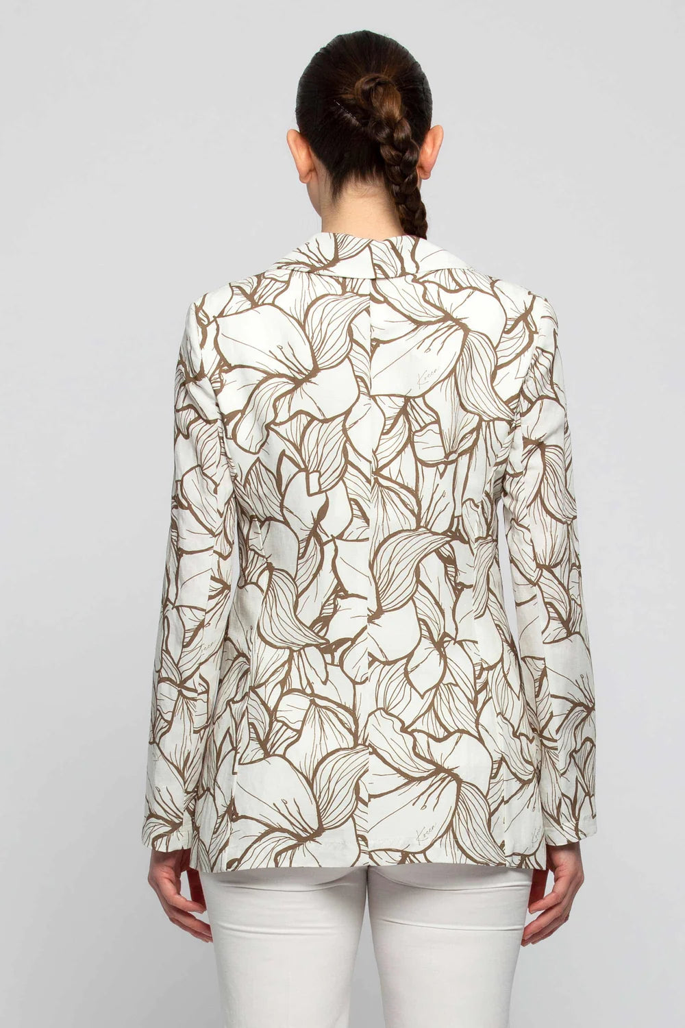 Giacca con Fantasia Kocca / Bianco - Ideal Moda