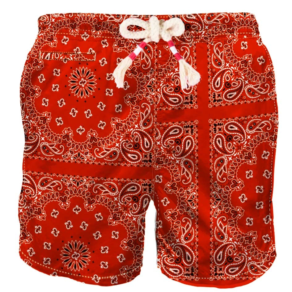 Costume Mare Uomo Stampa / Rosso - Ideal Moda