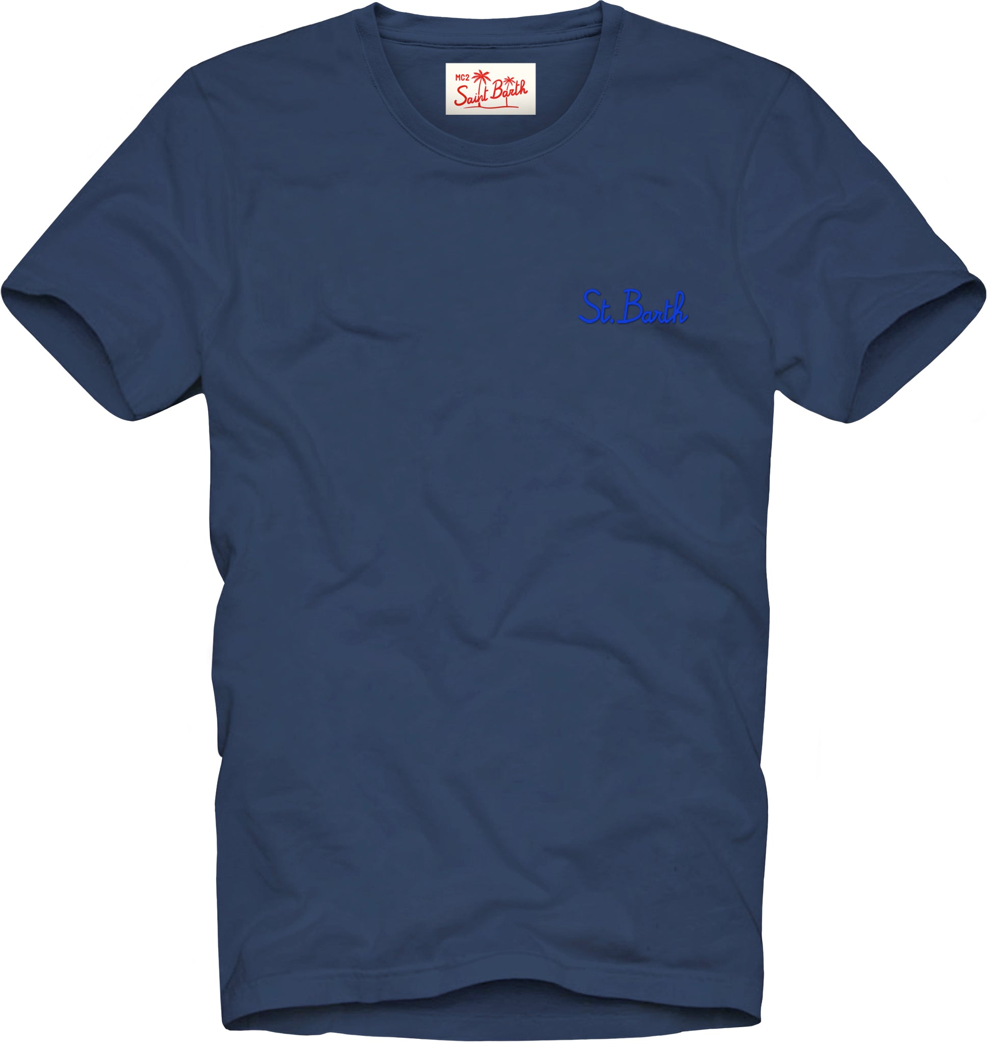 T-shirt con ricamo / Blu - Ideal Moda