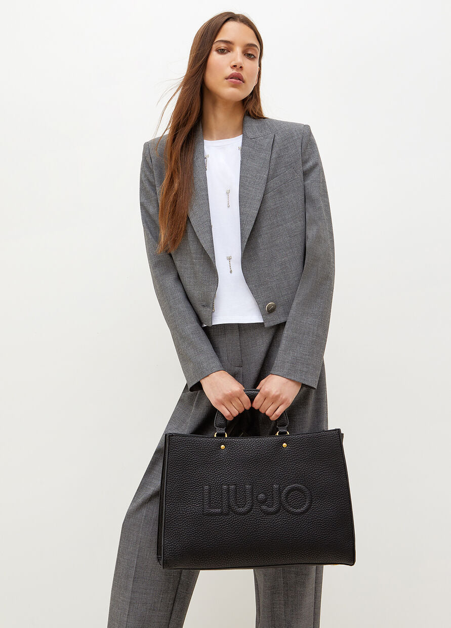 Borsa Shopping con Logo Liu Jo / Nero - Ideal Moda