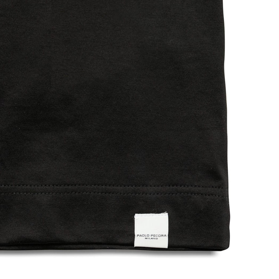 T-Shirt in Jersey Lucido di Cotone Paolo Pecora / Nero - Ideal Moda