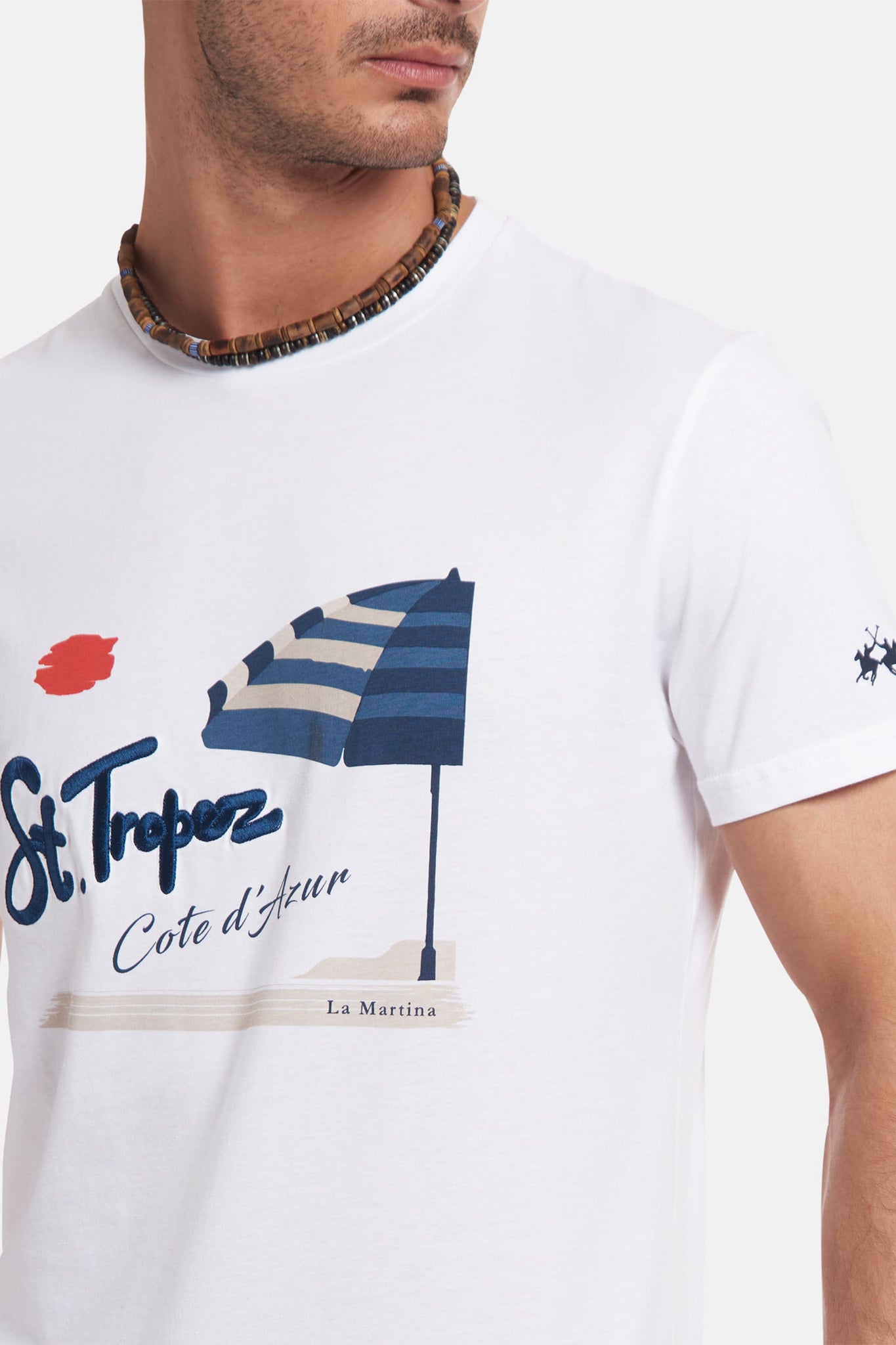 T-Shirt Mezze Maniche in Jersey / Bianco - Ideal Moda