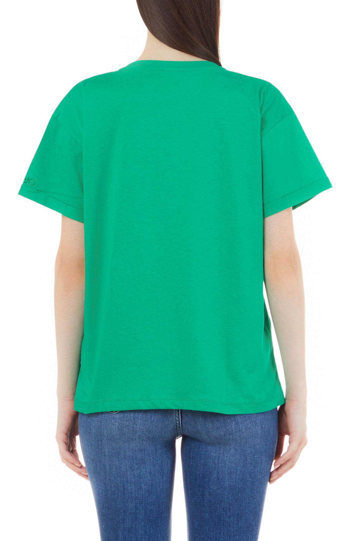 T-Shirt con Scollo a V Liu Jo / Verde - Ideal Moda