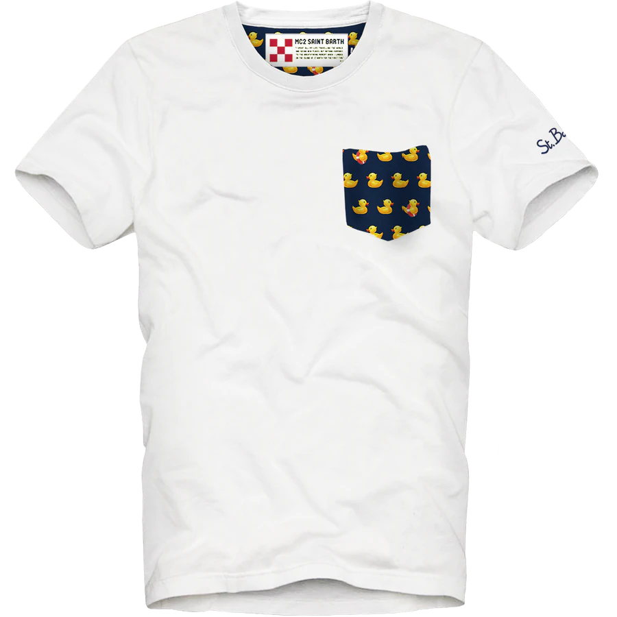 T-Shirt Mc2 Saint Barth con Taschino / Bianco - Ideal Moda