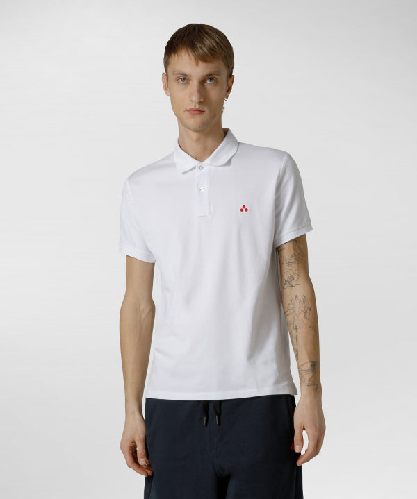 Polo Peuterey in Piquet di Cotone / Bianco - Ideal Moda