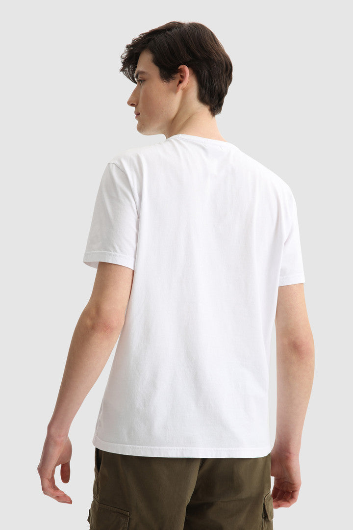 Maglietta in puro cotone con maxi logo / Bianco - Ideal Moda