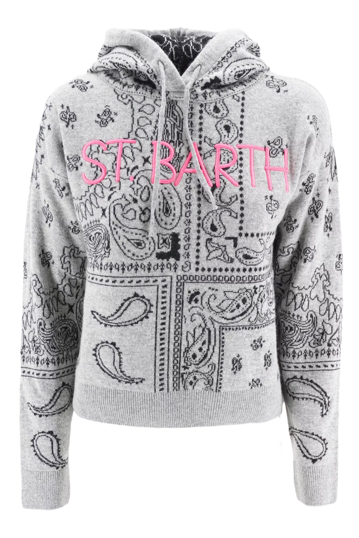 Maglia con Ricamo Frontale Mc2 Saint Barth / Grigio - Ideal Moda