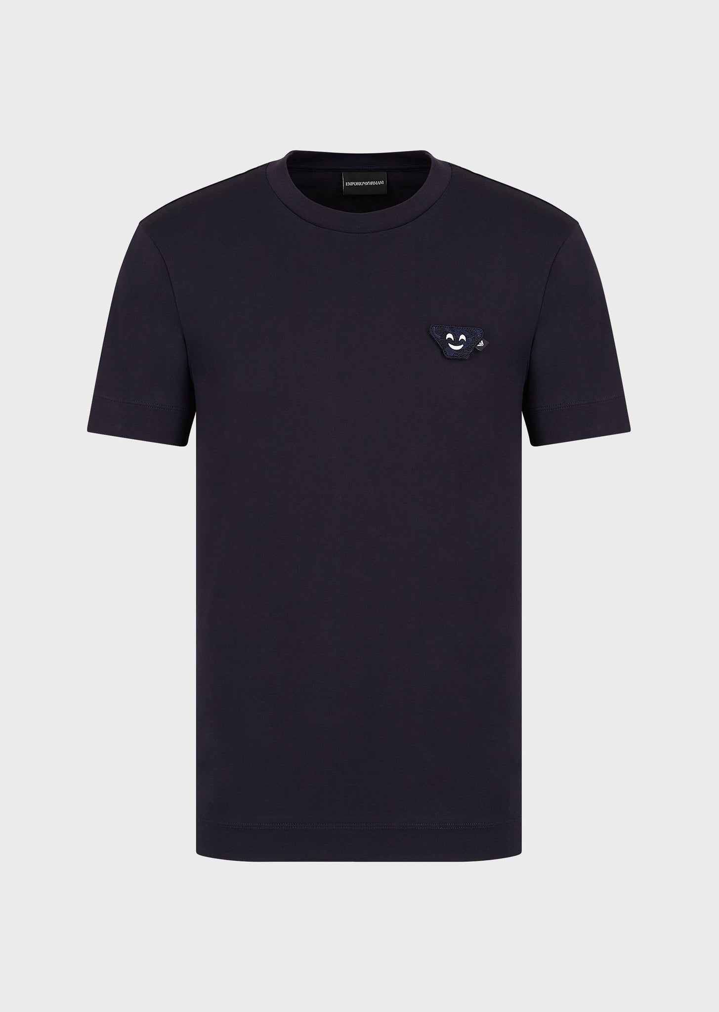 T-Shirt in jersey con patch Emoji camouflage / Blu - Ideal Moda