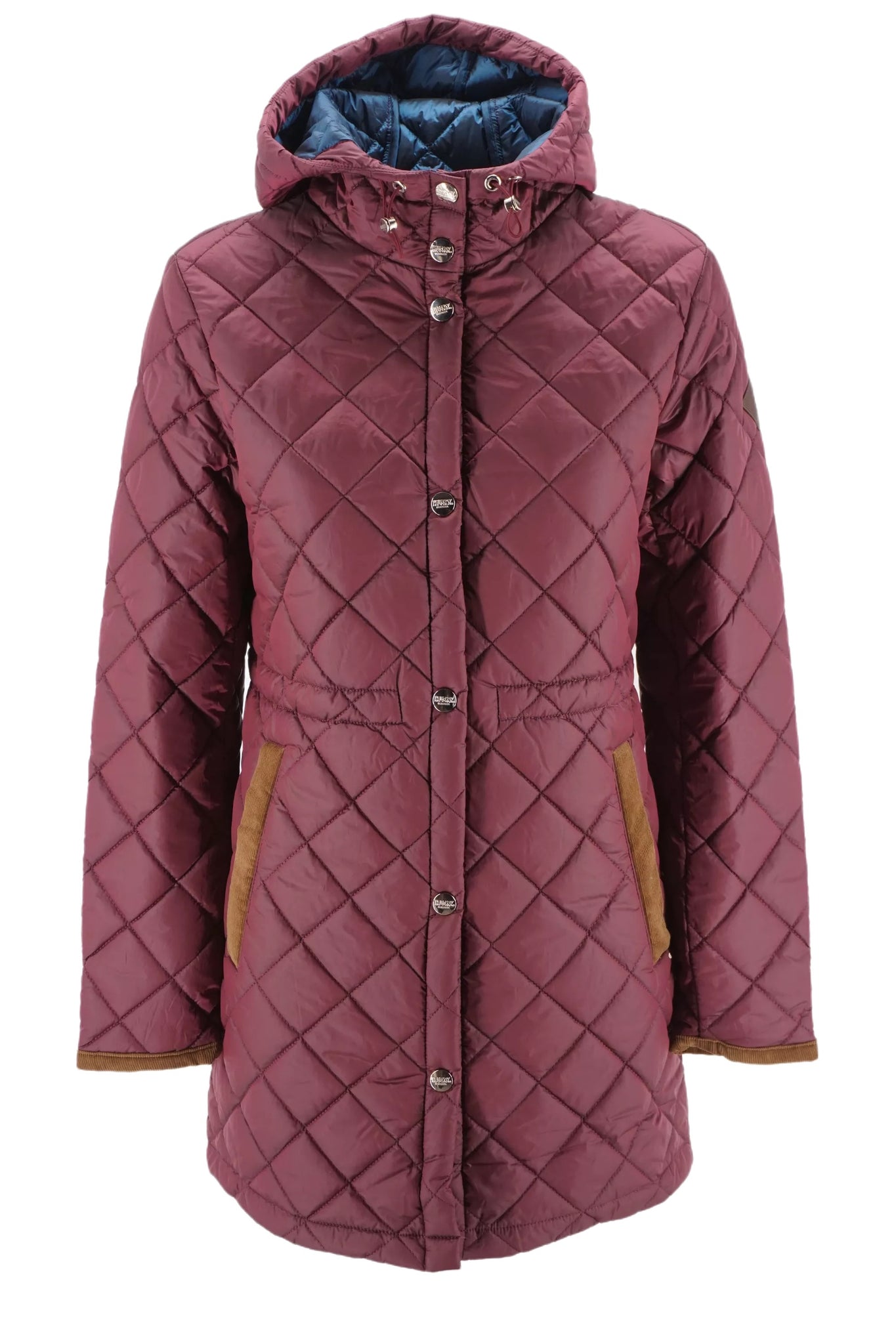 Giubbino Lungo Trapuntato Husky / Bordeaux - Ideal Moda