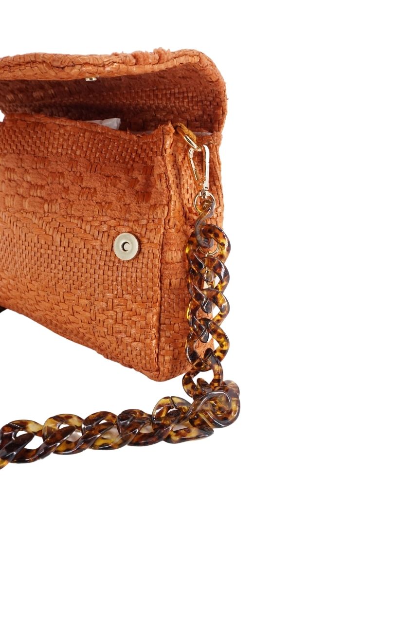 Borsa La Milanesa in Rafia / Arancione - Ideal Moda