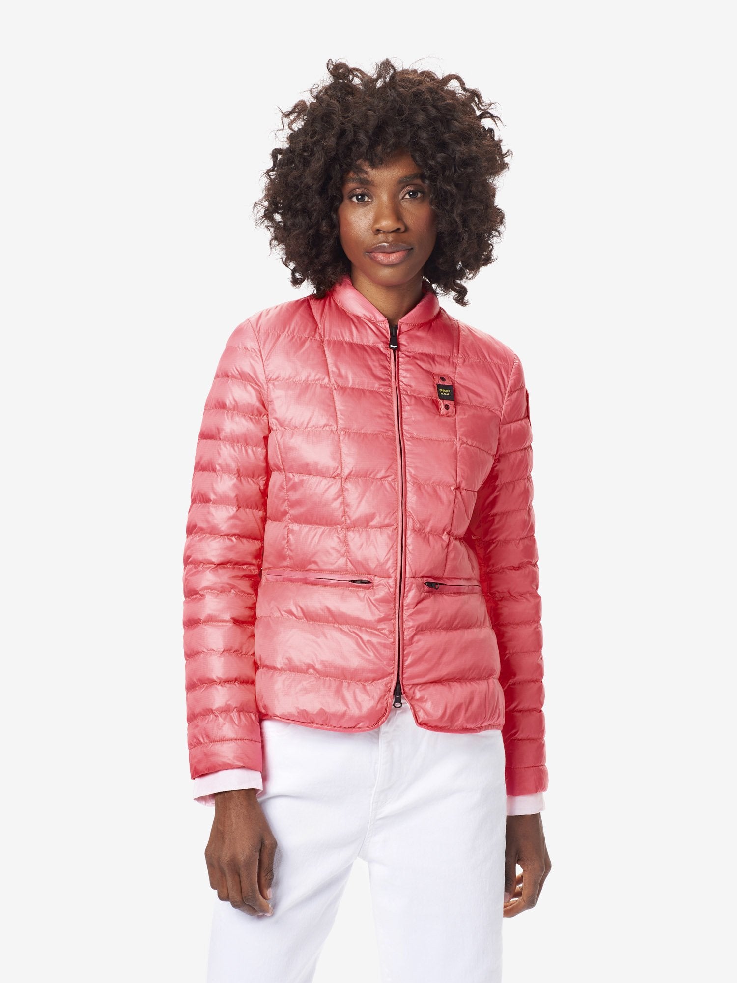 Piumino da Donna con Logo Blauer / Rosa - Ideal Moda