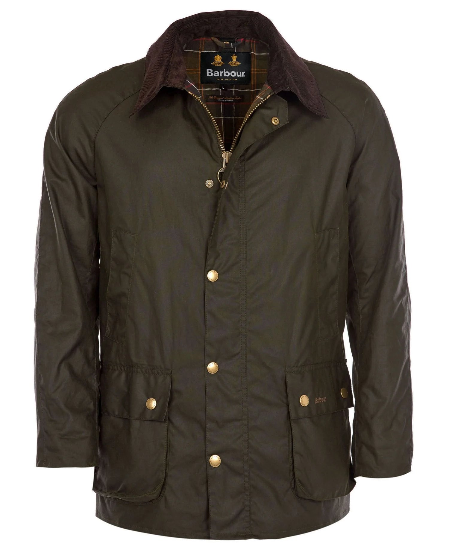 Giubbino Barbour Ashby Wax / Verde - Ideal Moda