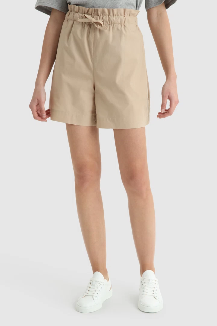 Shorts Woolrich in Popeline / Beige - Ideal Moda