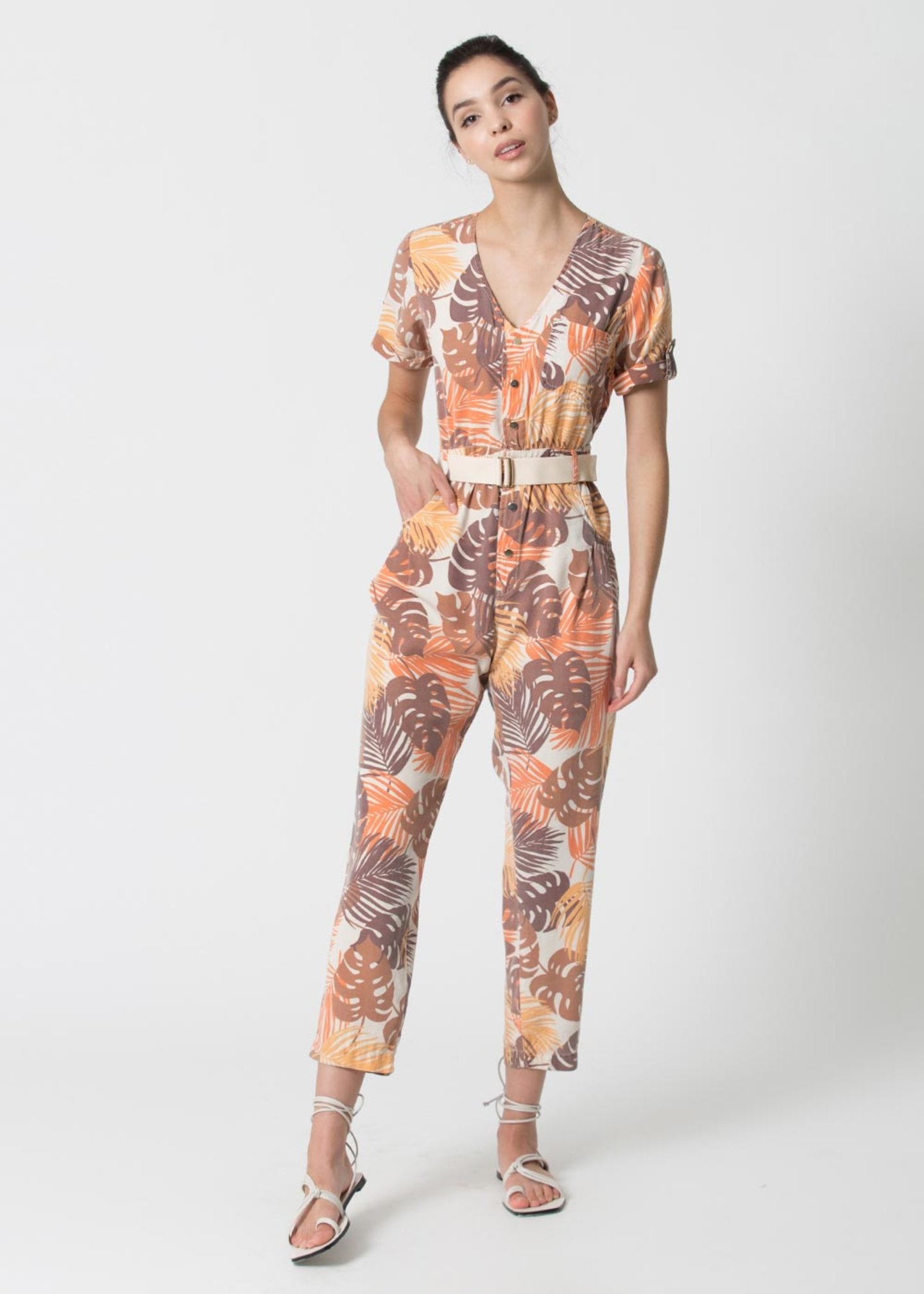 Tuta Kocca con Fantasia / Arancione - Ideal Moda