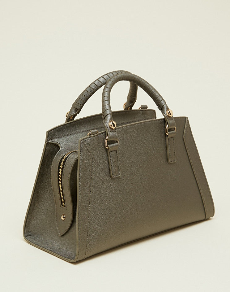 Borsa Mirama Medium con Logo Manila Grace / Grigio - Ideal Moda