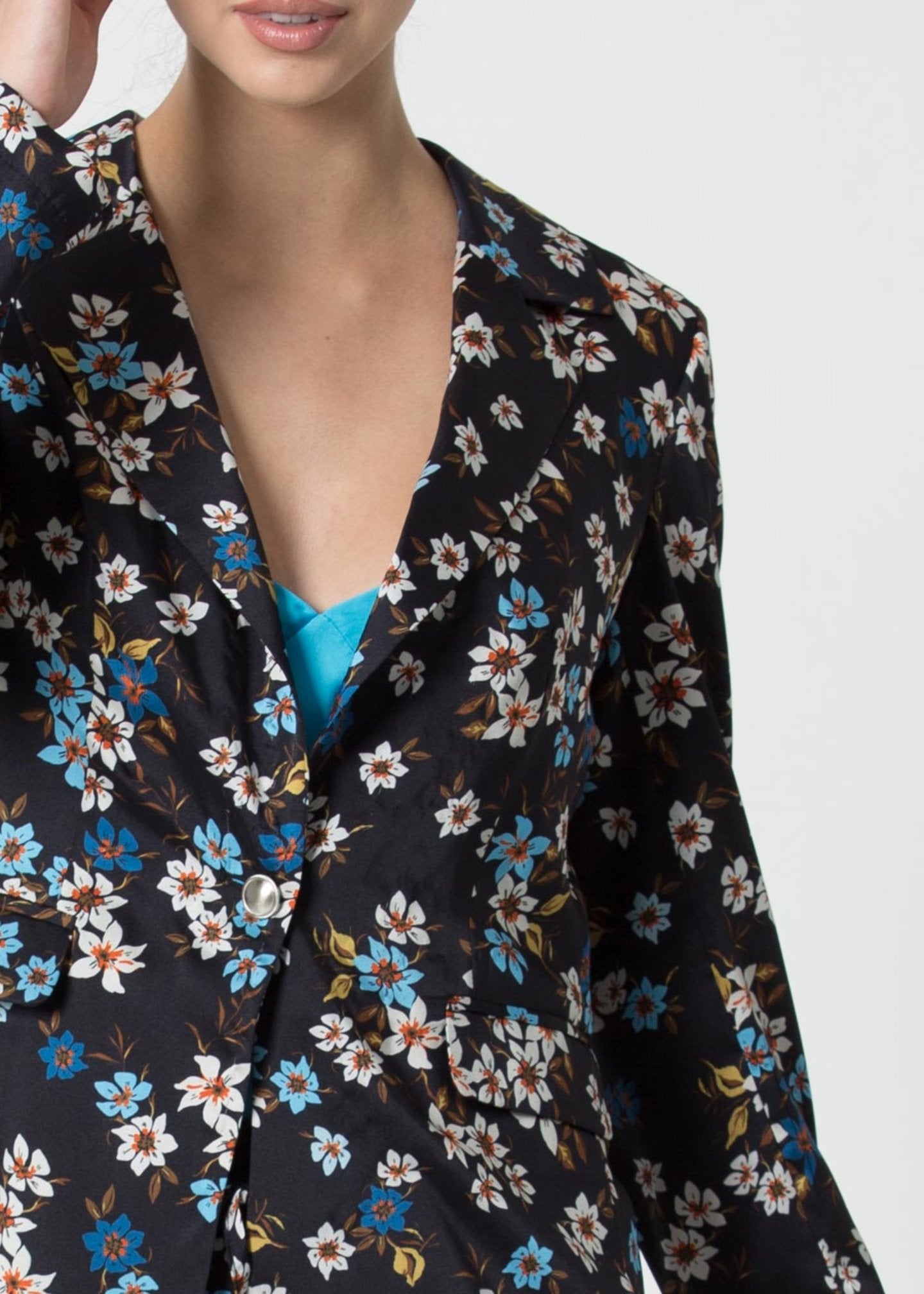 Giacca Kocca a Fantasia / Nero - Ideal Moda