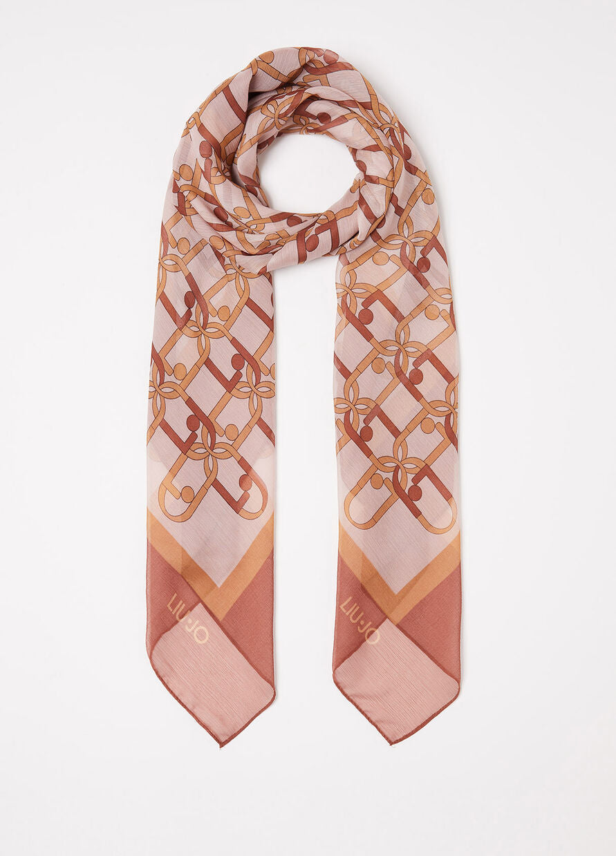 Foulard con Logo Liu Jo / Beige - Ideal Moda