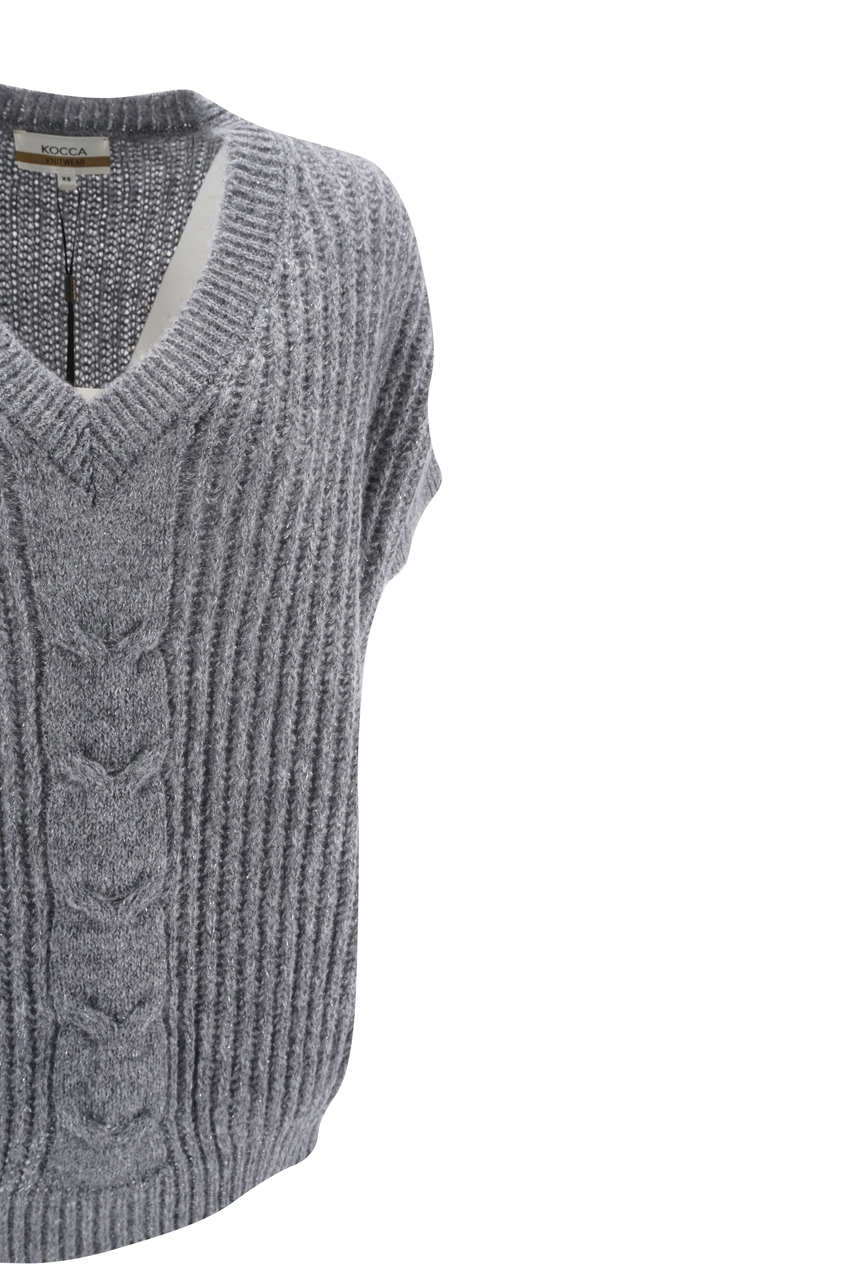 Maglia Kocca Mezze Maniche / Grigio - Ideal Moda