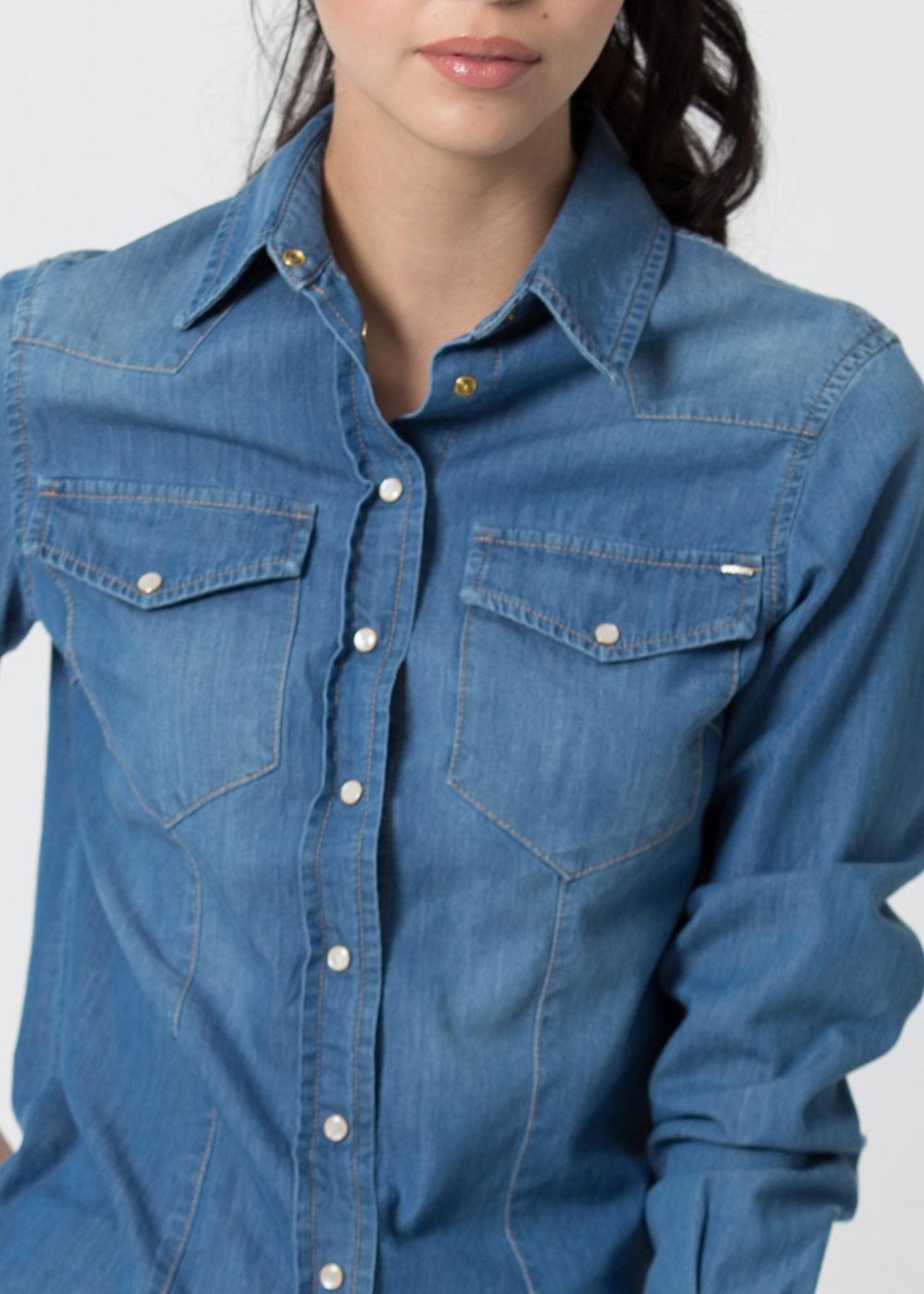 Camicia Kocca in Denim / Jeans - Ideal Moda