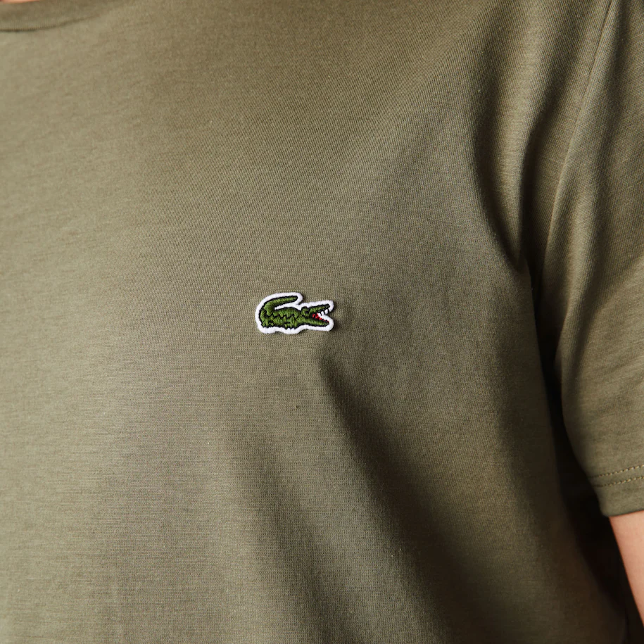 T-Shirt Lacoste in Pima Cotton / Verde - Ideal Moda