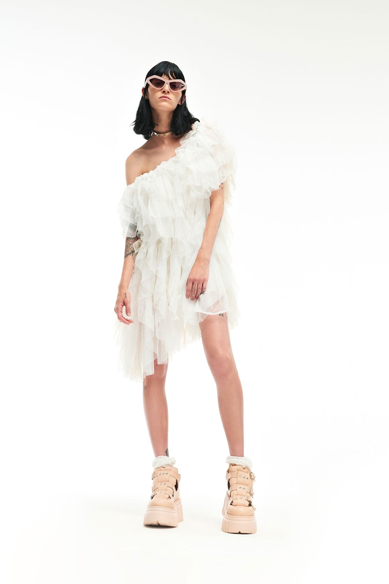 Abito Aniye By in Tulle / Bianco - Ideal Moda