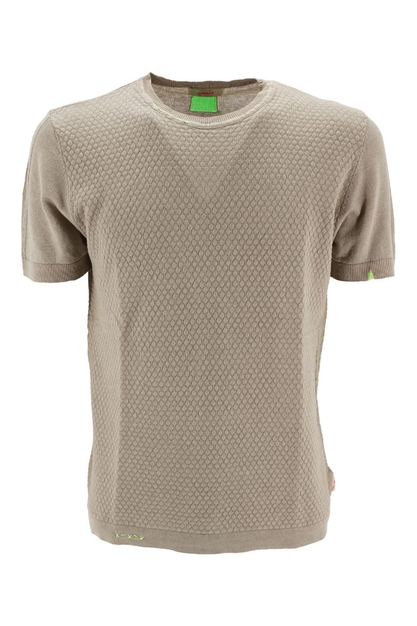 T-Shirt Bob in Cotone e Lino / Beige - Ideal Moda