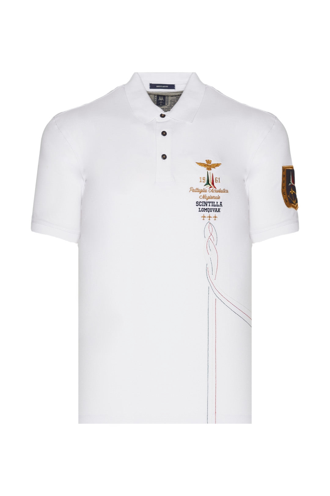 Polo con Ricamo Aeronautica Militare / Bianco - Ideal Moda