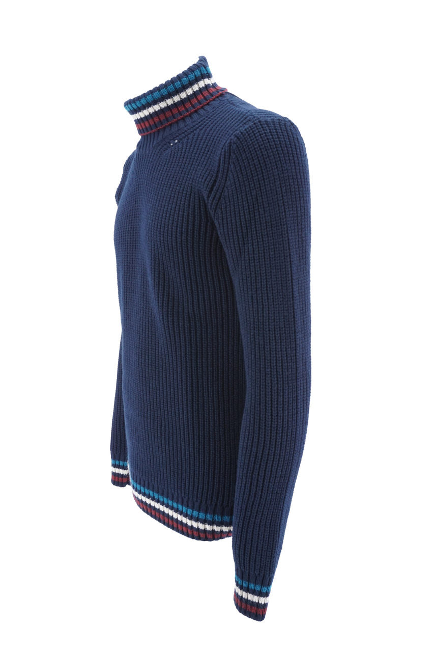 Maglia Bob a Dolcevita / Blu - Ideal Moda