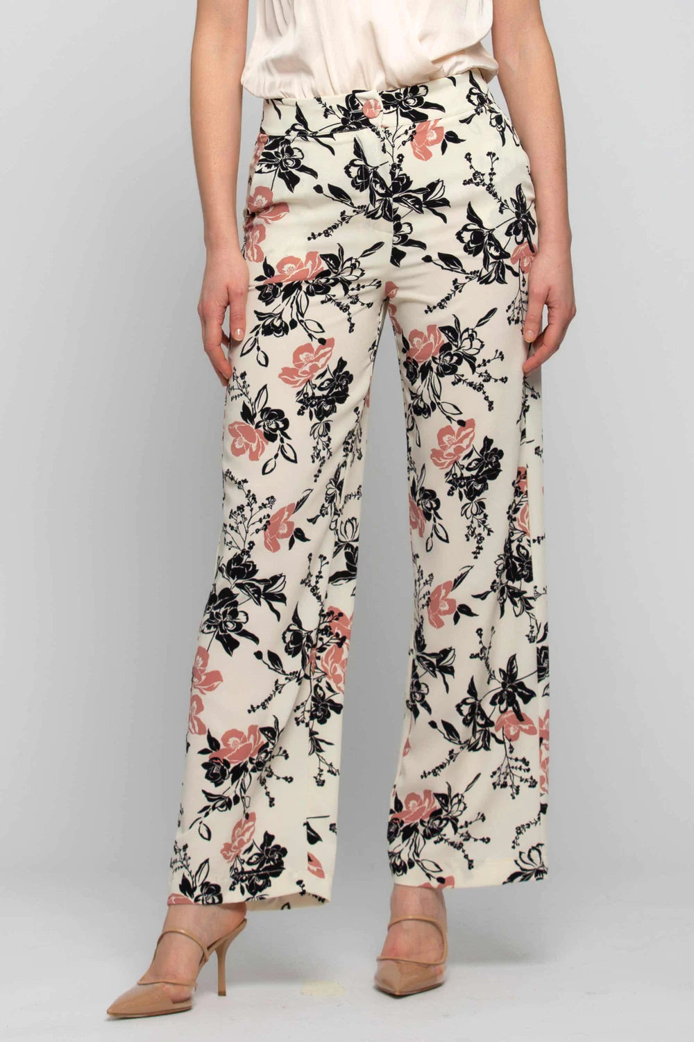 Pantalone con Fantasia Kocca / Bianco - Ideal Moda