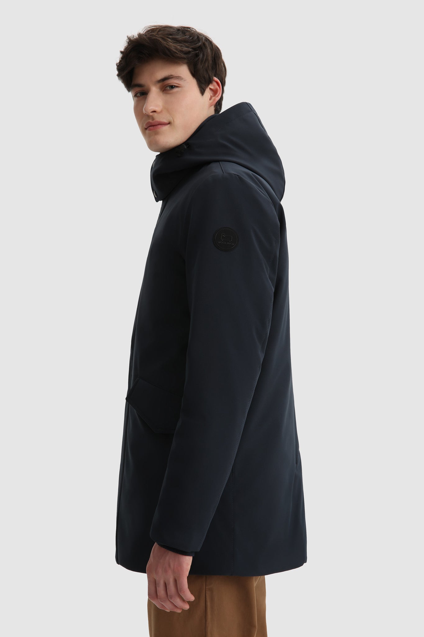 Giacca Woolrich in soft shell / Blu - Ideal Moda
