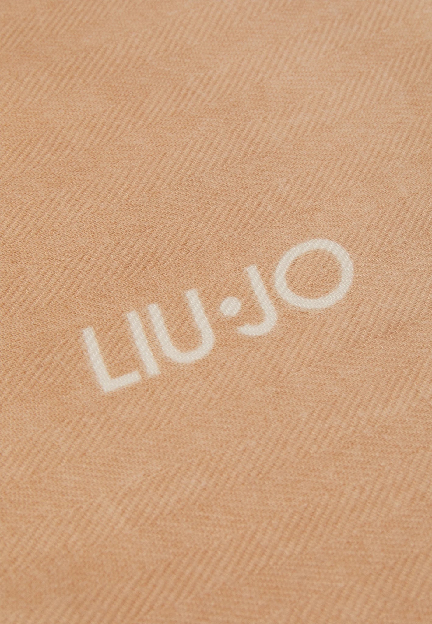 Stola a Pois con Logo Liu Jo / Beige - Ideal Moda