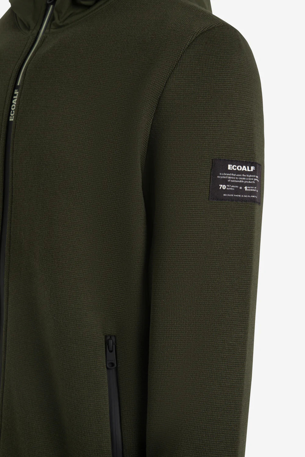 Maglia con Zip e Cappuccio Ecoalf / Verde - Ideal Moda