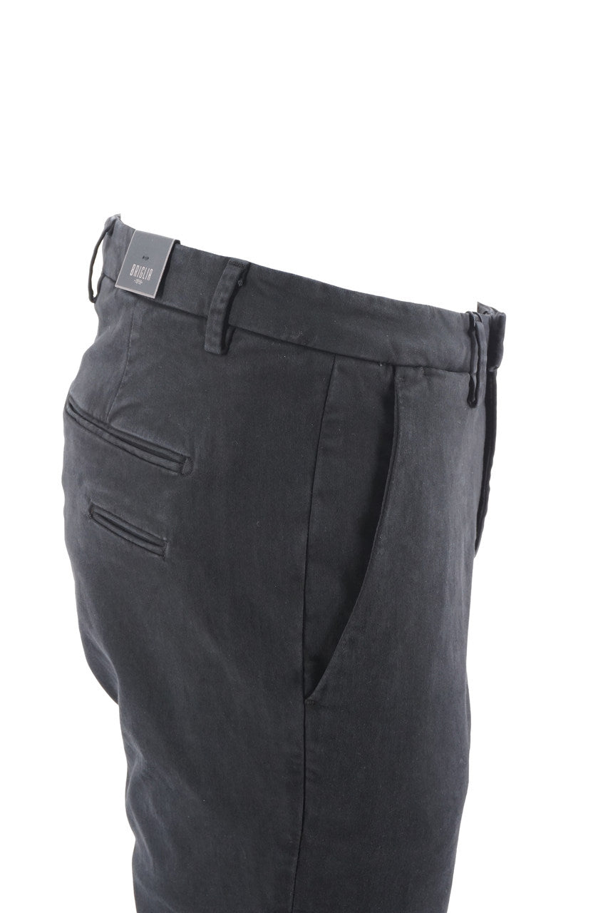 Pantalone Briglia Slim Fit / Nero - Ideal Moda
