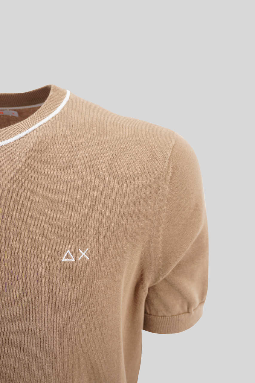 Cotton T-Shirt / Beige - Ideal Moda