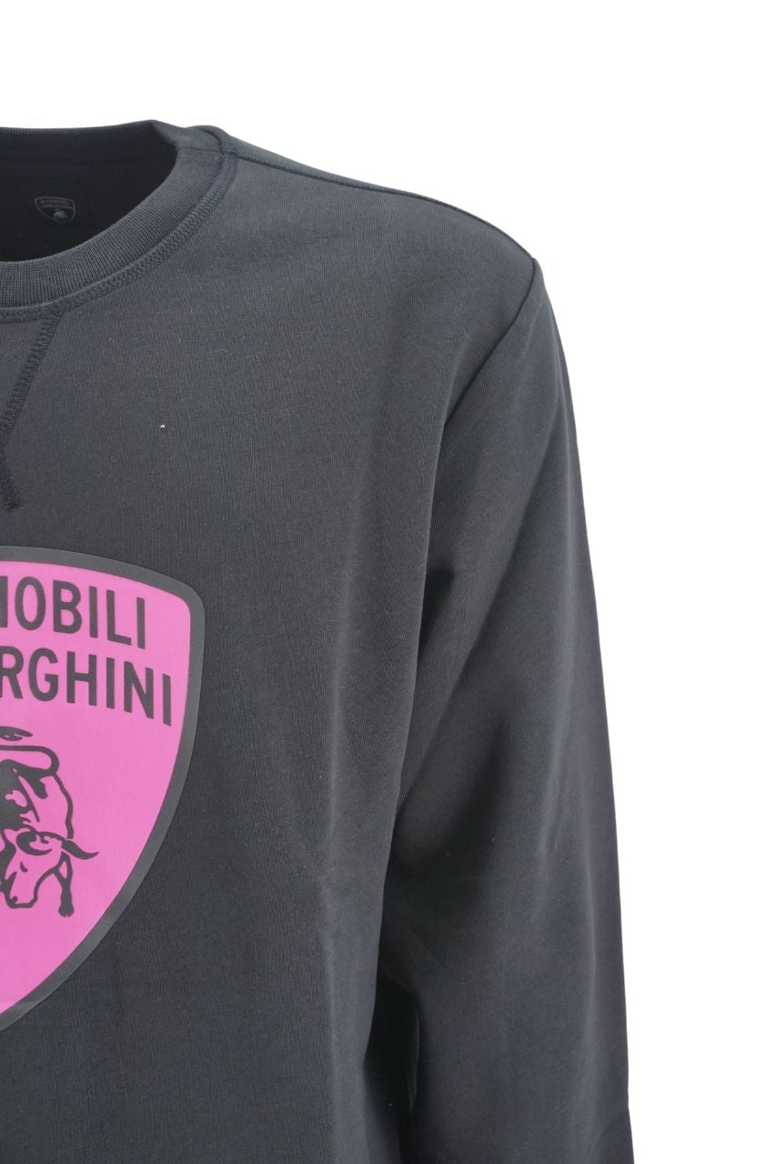 Automobili Lamborghini Felpa Nera con Bande Laterali | Sponsor Italia