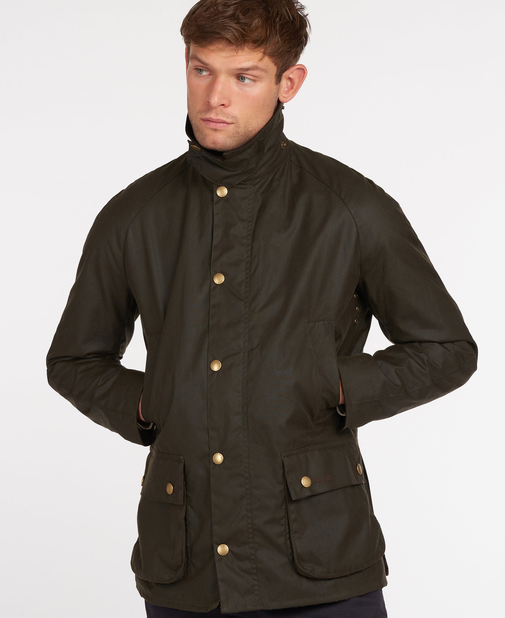Barbour Ashby Wax Jacket / Verde - Ideal Moda