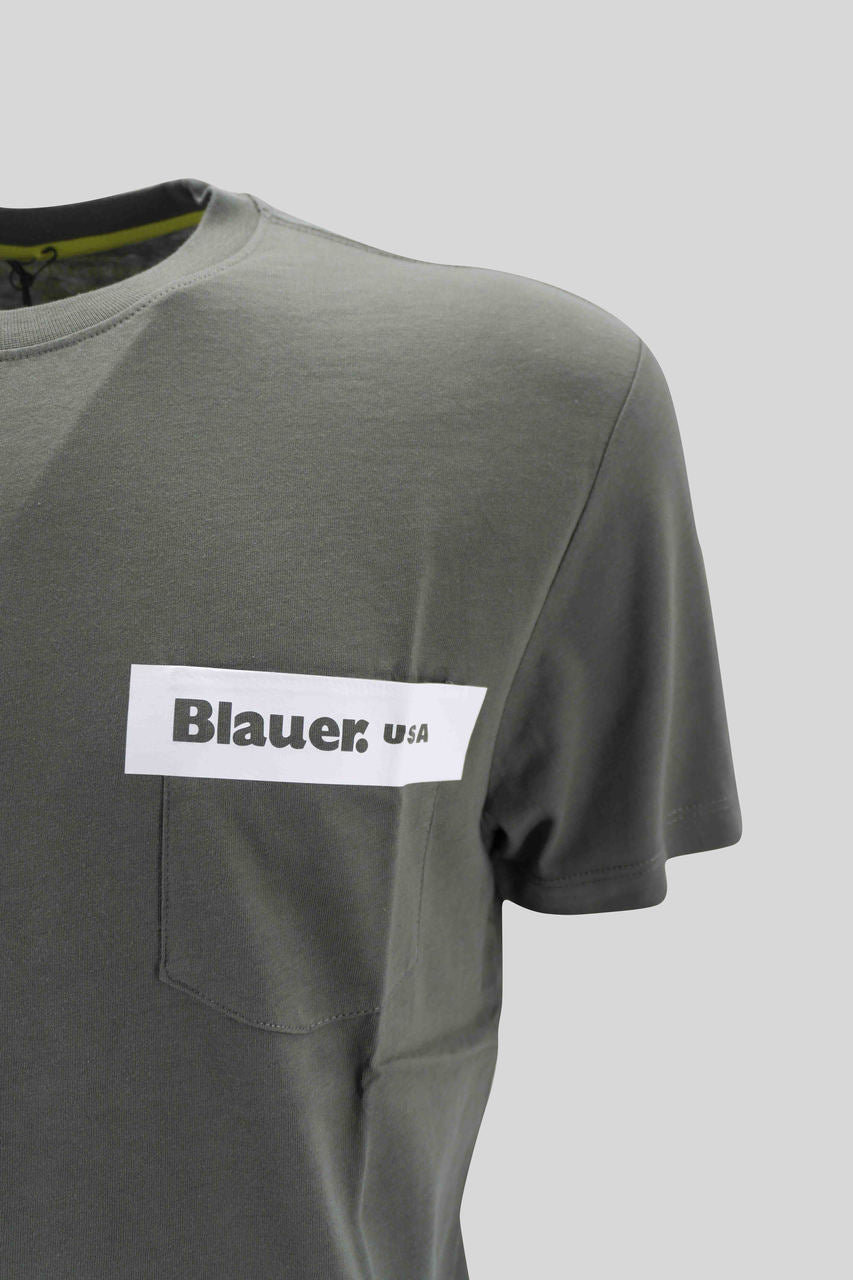 T-Shirt con Taschino / Verde - Ideal Moda