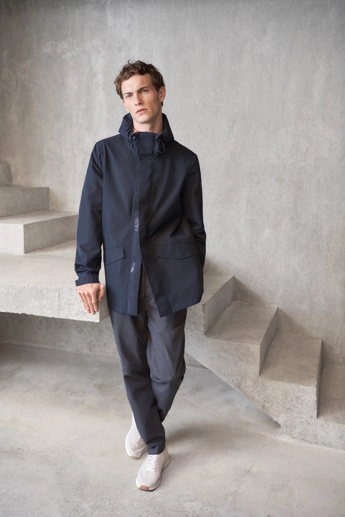 Giubbino con Cappuccio Ecoalf / Blu - Ideal Moda