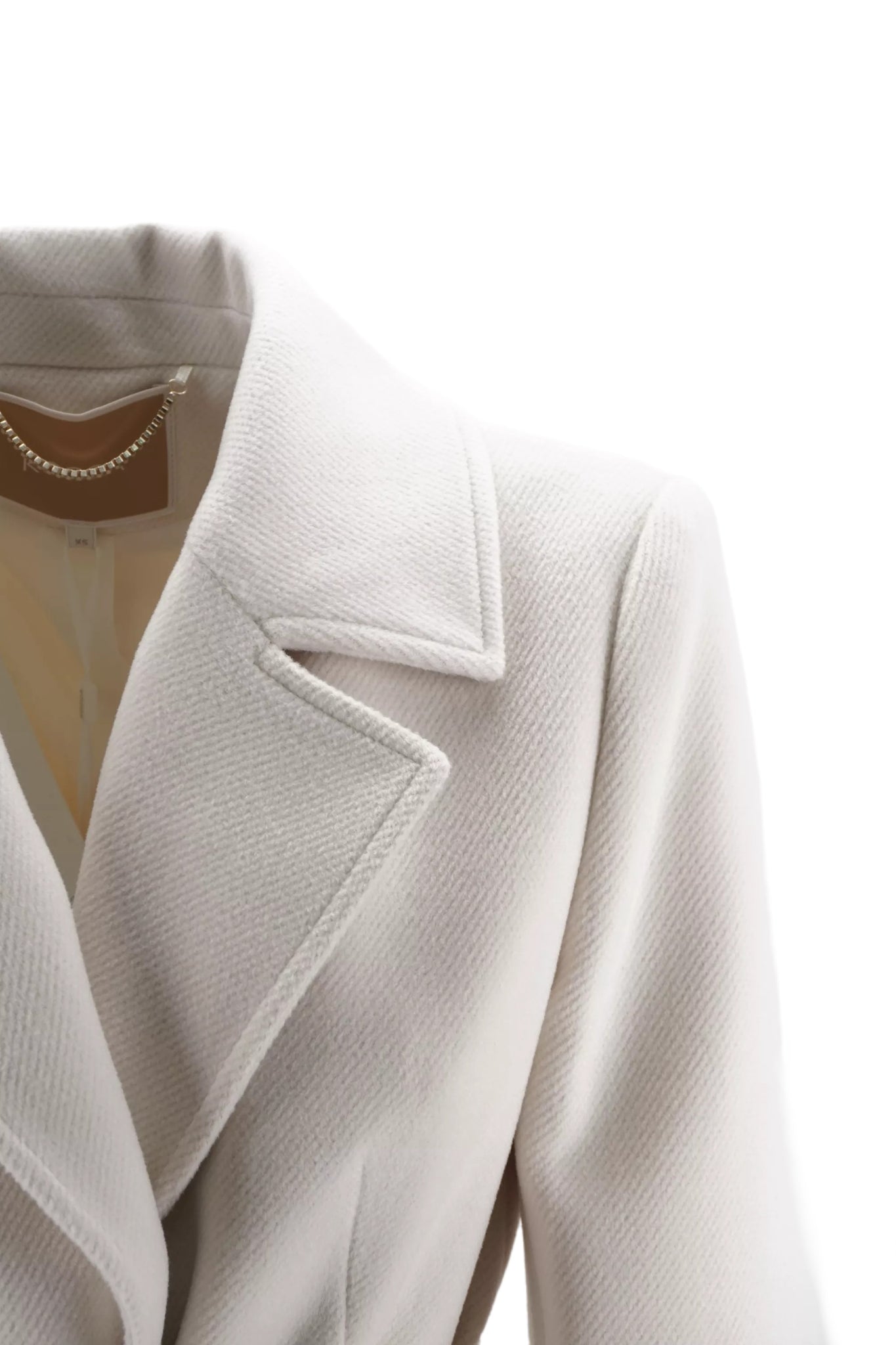 Cappotto con Cintura in Vita Kocca / Bianco - Ideal Moda