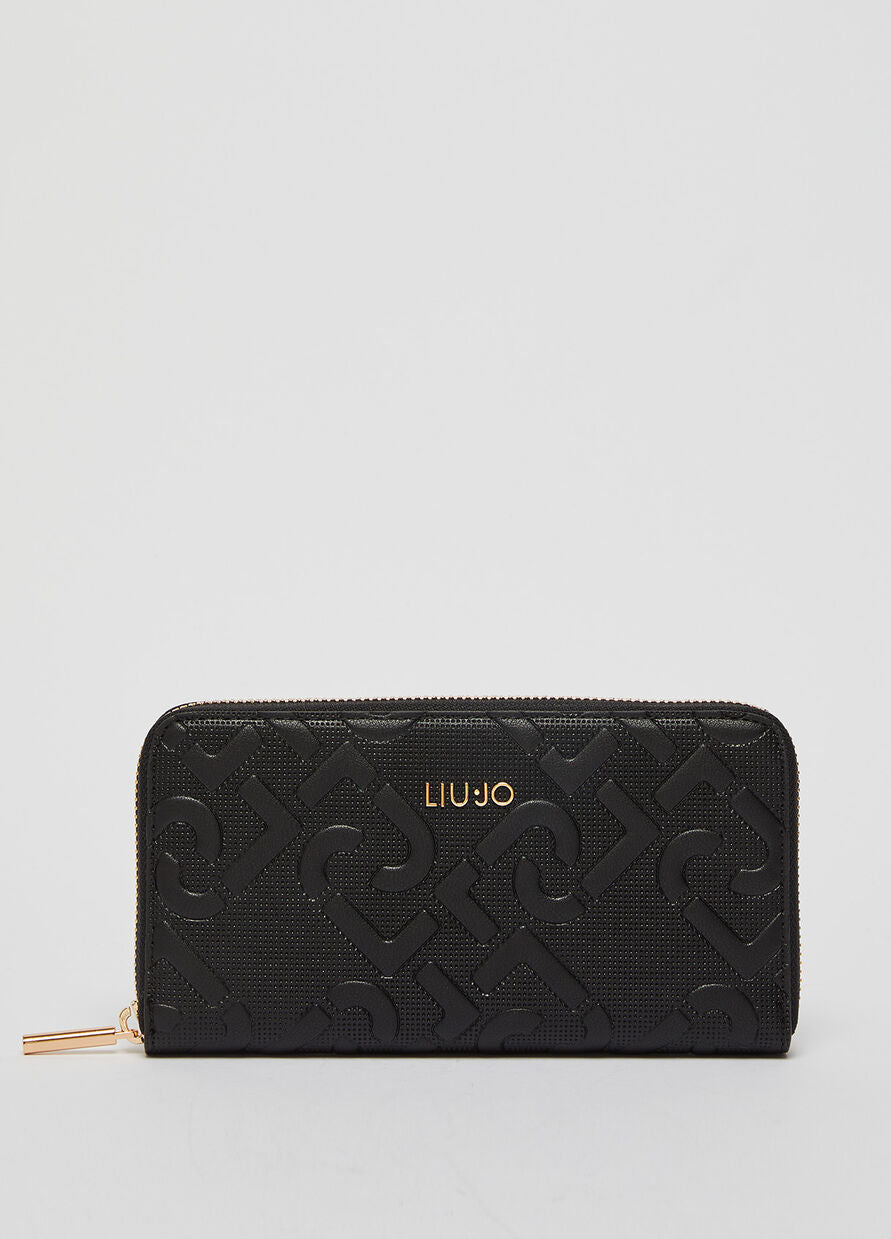 Portafoglio Liu Jo con Logo / Nero - Ideal Moda