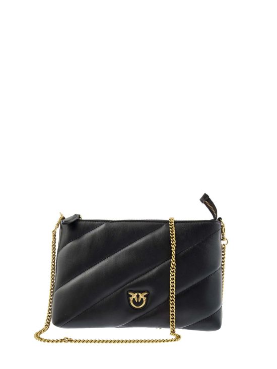 Borsa Flat Classic Maxi Quilt Pinko / Nero - Ideal Moda