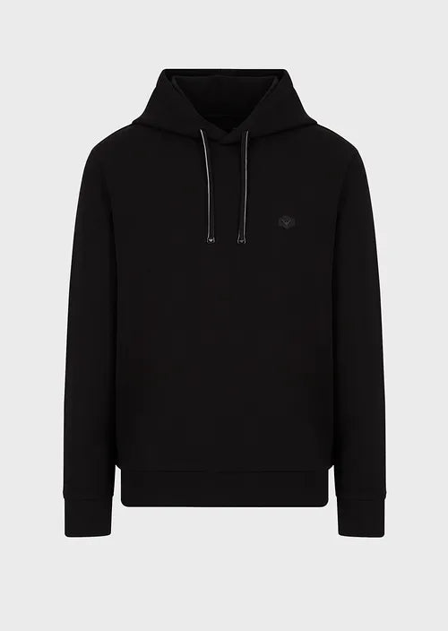 Felpa con Cappuccio e Logo Emporio Armani / Nero - Ideal Moda
