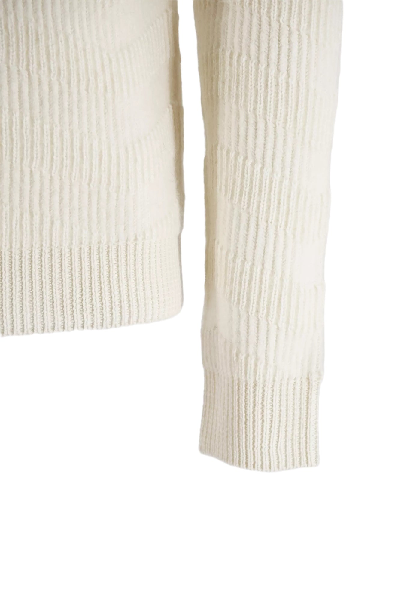 Maglia con Tramatura Vneck / Bianco - Ideal Moda