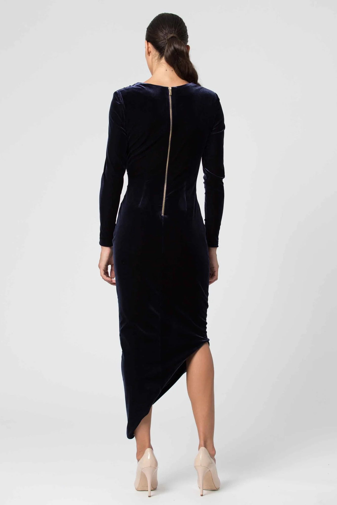 Abito in Velluto Kocca / Blu - Ideal Moda