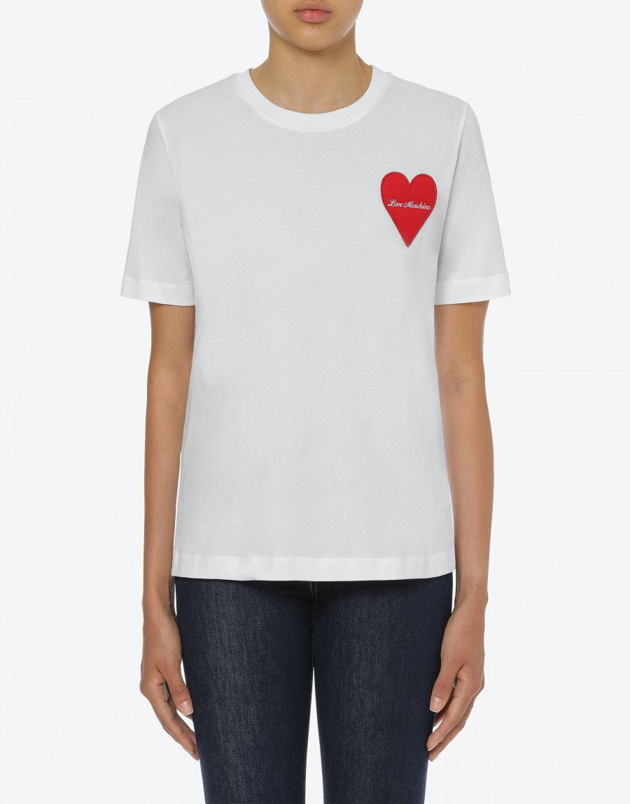 T-Shirt Love Moschino in jersey / Bianco - Ideal Moda