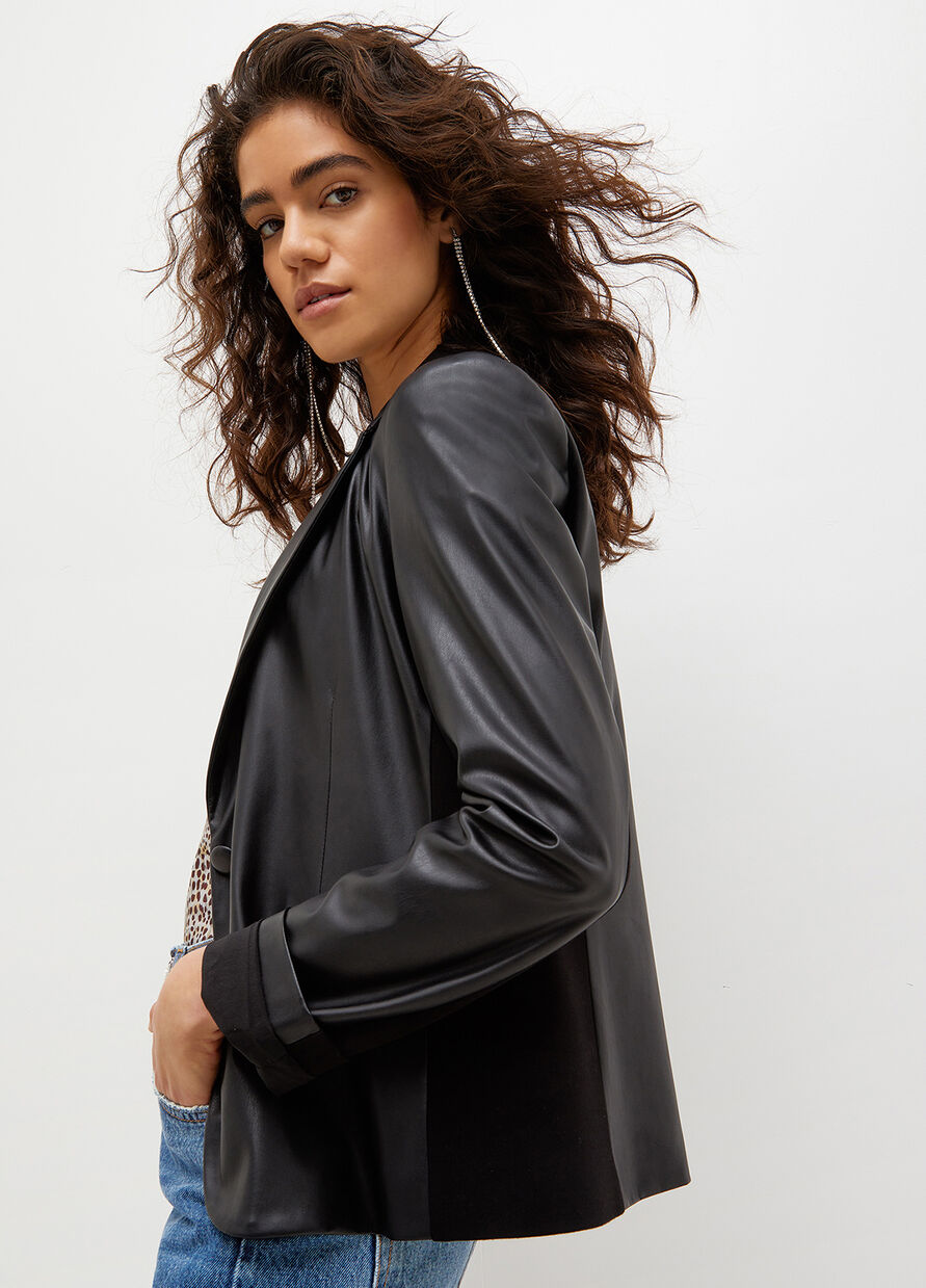 Blazer in Ecopelle Liu Jo / Nero - Ideal Moda