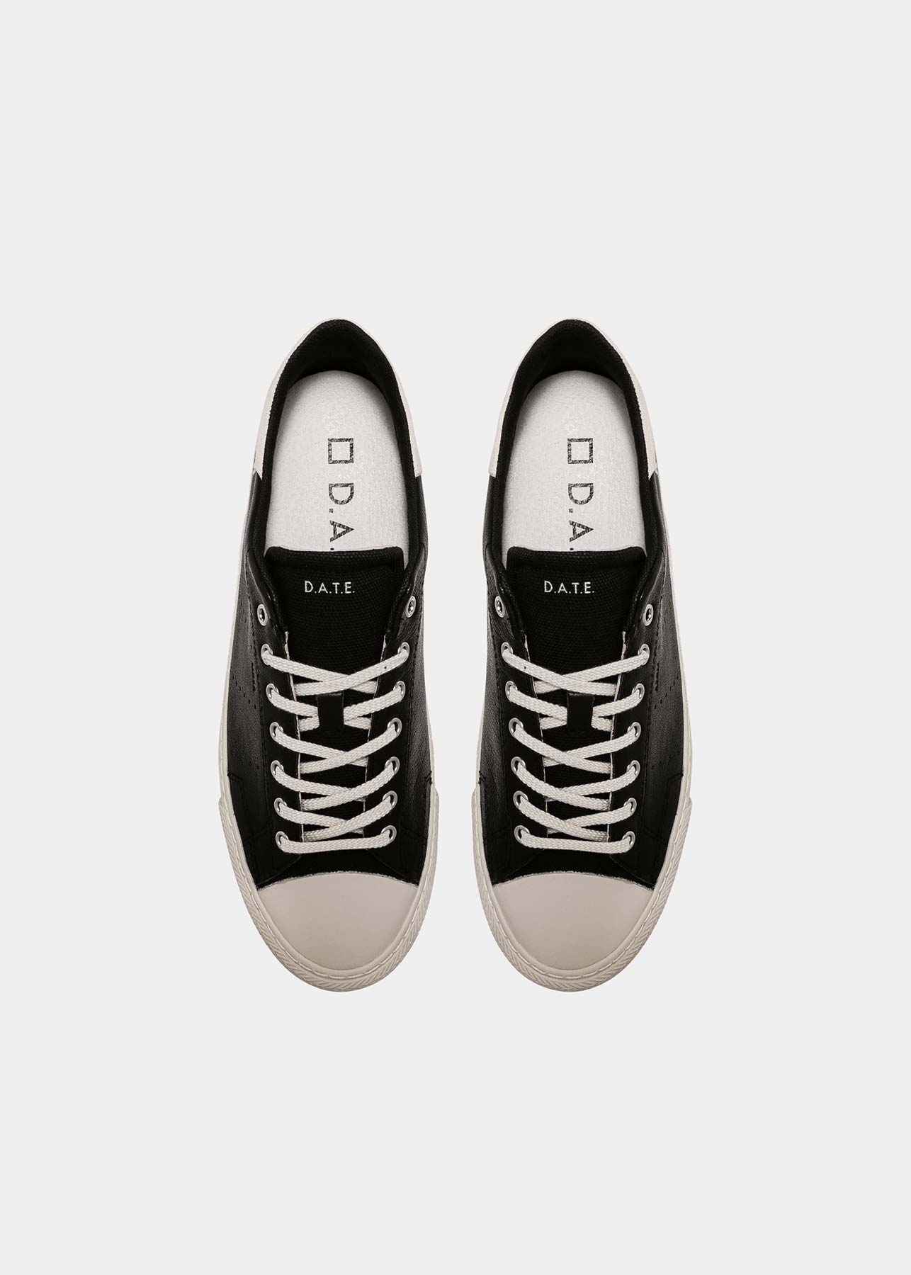 Sneaker DATE Linea Natural / Nero - Ideal Moda